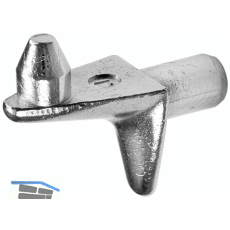 Steckbodentr�ger Winkel 3, Bohr � 5 mm, Zink vernickelt