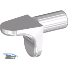 Steckbodentr�ger Winkel 1, Bohr � 5 mm, Zink vernickelt, VPE 1000 ST