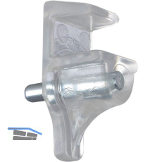 Glasbodentr�ger Andrea zum Stecken,Bohr � 3 mm,Kunststoff transparent,VPE 1000ST