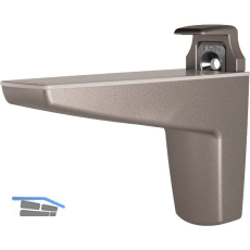 Tablar-Klemmtr�ger Moon, Materialst�rke 15-50 mm, Zinkdruckguss silber metallic