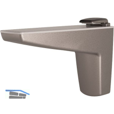 Tablar-Klemmtr�ger Moon S, Materialst�rke 4-25 mm, Zinkdruckguss silber metallic