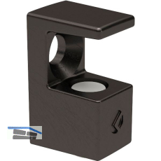 Glasbodentr�ger GRACE zum Schrauben, 5-6 mm Glas, Zamak vernickelt schwarz