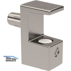 Glasbodentr�ger GRACE zum Stecken, 6-8 mm Glas, Zamak vernickelt