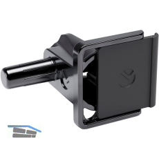 Steckbodentr�ger Kalipso, Zamak vernickelt schwarz