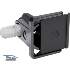 Schraubbodentr�ger Kalipso Mittelwand, Zamak vernickelt schwarz