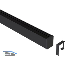 Linero MosaiQ Wandprofil 900 mm Aluminium schwarz