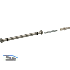 GRIMME Glastablartr�ger Verona-Mauermontage 200 x �12 mm,Stahl Edelstahl Effekt