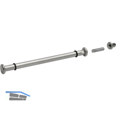 GRIMME Glastablartr�ger Verona-Holzmontage 200 x �12 mm, Stahl verchromt matt