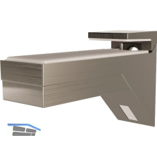 Tablar-Klemmtr�ger Kalabrone,Materialst�rke 8-30mm,Zinkdruckguss edelstahlfarbig