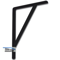 Konsole Schwerlast - Steg, H�he 395 mm, Tiefe 255 mm, Stahl schwarz pulverb.