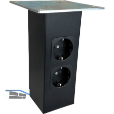 Barkonsole Connect 70 x 70 x 170 mm gerade Steckdose schwarz