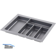 AGOFORM Besteckeinsatz Classico 450/60 Kunststoff Schiefergrau