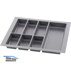 AGOFORM Besteckeinsatz Classico 500/60 Kunststoff Schiefergrau