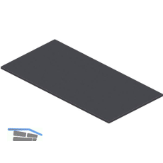 Tischplatte 1600 x 800 x 25 mm graphitgrau