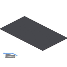 Tischplatte 1400 x 800 x 25 mm graphitgrau