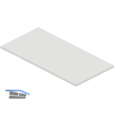 Tischplatte 1600 x 800 x 25 mm hellgrau
