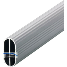 HETTICH Schrankrohr oval 3000 mm gerillt Aluminium silber eloxiert