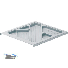 HETTICH Systema Top 2000 Schreibmaterial-Auszug 392 mm; H�he 25 mm, Alu-Finish