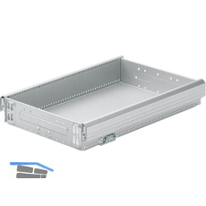 HETTICH Systema Top 2000 Stahlschubkasten 392 mm, 370 x 714 mm, Alu-Finish