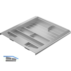 HETTICH Systema Top 2000 Schreibmaterial-Auszug 392 mm; H�he 40 mm, Alu-Finish