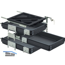 HETTICH Systema Top 2000 Container-Set Sil Sys, Vollauszug, ET 530,schw.