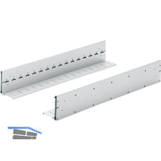 HETTICH Systema Top 2000 Karteibahn, Schrankt. 600,Stahl Alu-Finish