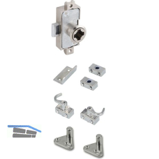 HETTICH PRESTIGE 2000 Zyl.-Drehstangenschloss Z23 Set, Dornma� 15, L20, vern.