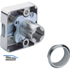 HETTICH PRESTIGE 2000 Zylinder-Fallenschloss Z23, Dornma� 25, �18, vernickelt