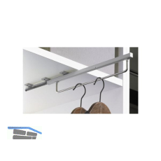 HETTICH QUADRO Schrankgarderobe ausziehbar, 395 x 48 x 60 mm, silber lackiert