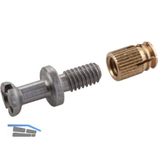 HETTICH VB 18/20/19/21 Einschraubd�bel+Messing Spreizmuffe, Spannma� 9, Bohr �5