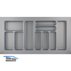 HETTICH OrgaTray 440 Besteckeinsatz T 441 - 520/Nennbreite 1000 mm Silber