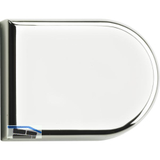 HETTICH Glast�r Zierkappe halbrund, Kunststoff hochglanz verchromt