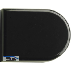 HETTICH Glast�r Zierkappe halbrund, Kunststoff schwarz