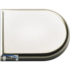 HETTICH Glast�r Zierkappe halbrund, Kunststoff matt vernickelt