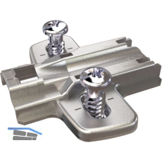 HETTICH Kreuzmontageplatte mit Langloch, Systemschraube, Distanz 3 mm