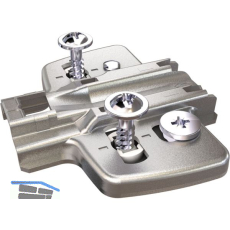 HETTICH Exzenter Kreuzmontageplatte, Spreizmuffe, Distanz 0 mm