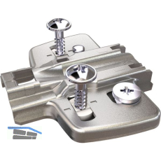 HETTICH Exzenter Kreuzmontageplatte asym, Spezialschraube, Distanz 0 mm