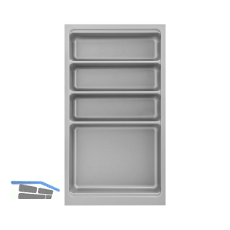 Besteckeinsatz Scoop II Set KB 350 mm Kunststoff Silber