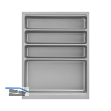 Besteckeinsatz Scoop II Set KB 450 mm Kunststoff Silber