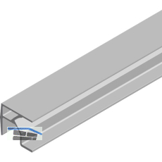 CINETTO PS23 Laufschiene oben 6100 mm auf Ma�, Aluminium eloxiert