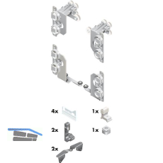 CINETTO PS11 Faltschiebet�rbeschlag bis 40kg, 2 T�rfl�gel