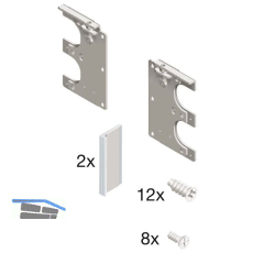 CINETTO PS11 H�henverstellbare Grundplatten f�r 2 T�rfl�gel