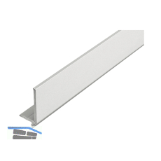 REHAU Frontblende, Breite 25 mm, H�he 46 mm, L 2500 mm, Kunststoff silber