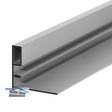 CINETTO Griffleiste zum Einnuten schmal, 2600 mm, Aluminium silber eloxiert