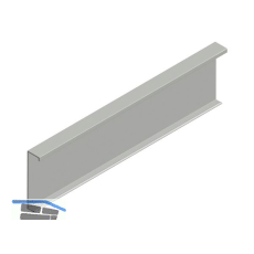 CINETTO PS40 Abdeckprofil zu Laufschiene auf Ma�, Aluminium natur eloxiert