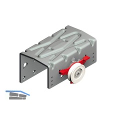 CINETTO PS48 Laufwagen �u�ere T�r, T�rst�rke 23 mm, Stahl grau lackiert