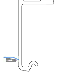 CINETTO PS06 Laufschiene ungelocht auf Ma�, Aluminium natur eloxiert