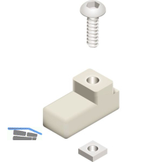 CINETTO PS48 T�rabstandhalter, Kunststoff grau