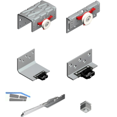 CINETTO PS48 Beschlagset mit 30 kg D�mpfung, HS28 mm, 2 fl�gelig