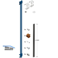 CINETTO PS66 Large Glas-Befestigungsset 2700-3000 mm links